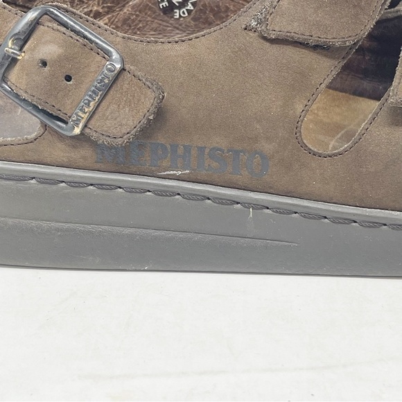 MEPHISTO MOBILS Men’s Brown Suede Three Strap Cork Footbed Sandals Size 43 US 13 - Picture 6 of 14